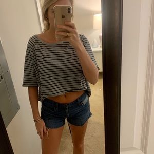 Free people cropped sweatshirt material open back